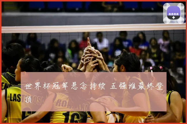 世界杯冠军悬念持续 五强谁最终登顶