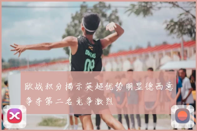 欧战积分揭示英超优势明显德西意争夺第二名竞争激烈